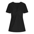thumbnail image 4 of yillto Womens Summer Sweaters Puff Short Sleeve Round Neck Cute Spring Summer Shirts Causal Blouse, 4 of 8