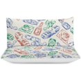 thumbnail image 3 of HAHDAXIA Food Pattern Bedding Solid Comforter Set for All Seasons,3 Pieces(1 Comforter+2 Pillowcases),Soft Microfiber Bedding Set Full(79"x90"), 3 of 7