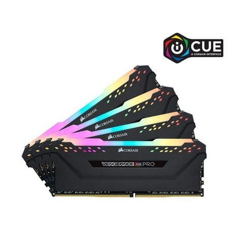 Corsair CMW32GX4M4C3200C16 Vengeance RGB Pro 32GB 288-Pin DDR4 DRAM DDR4 3200 Desktop Memory Model