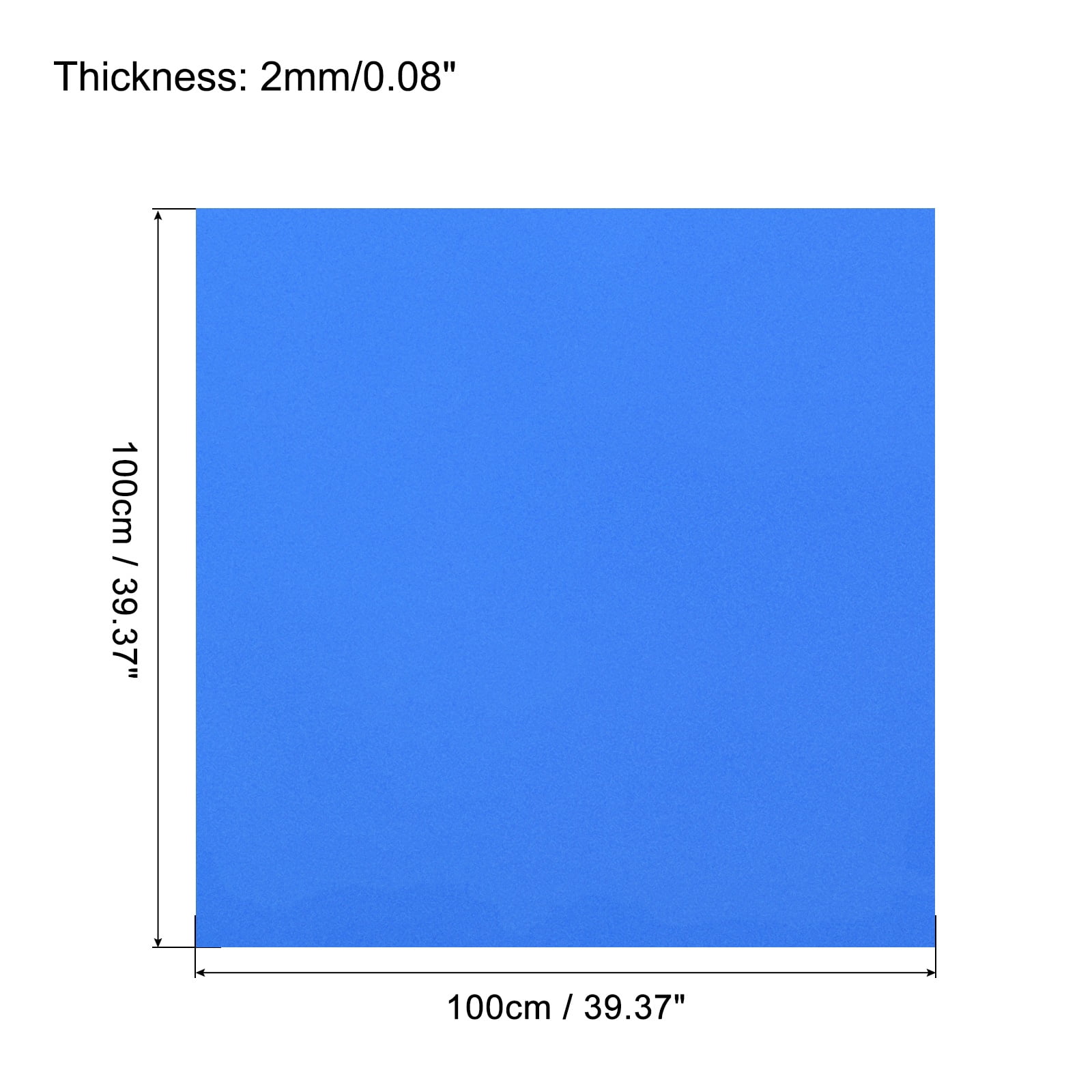Uxcell EVA Foam Sheets Dark Blue 39.4 Inch x 39.4 Inch 2mm Thick Crafts Foam Sheets for Costumes, Arts and Crafts Projects Pack of 1
