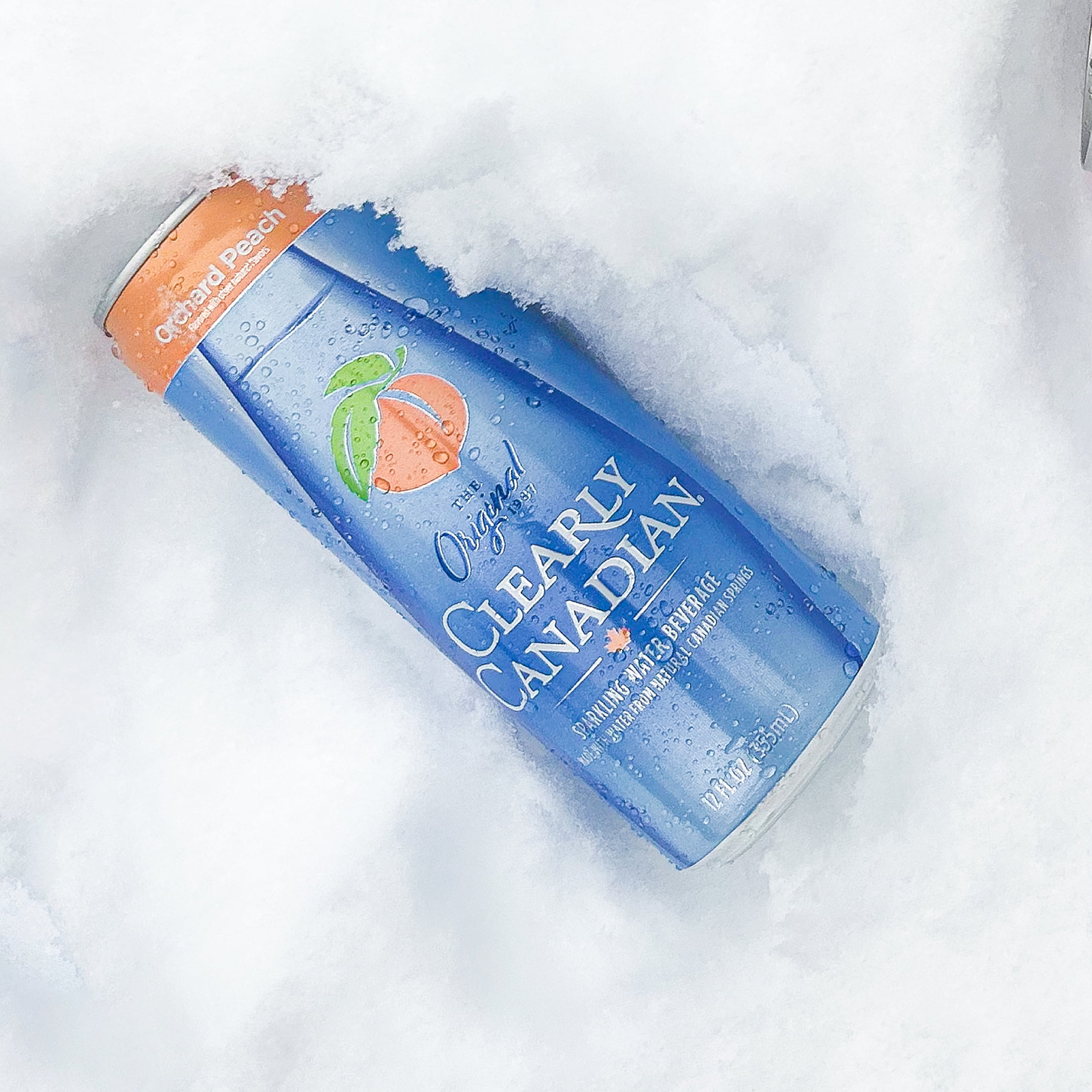 Clearly Canadian Orchard Peach Sparkling Water, 24-Pack, 12 oz Cans