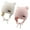 White+Pink, variant on Winter Knitted Infant Beanie Baby Girls Boys Earflap Hat Cute Bear Ears Hats for Toddler Boy (White+Pink,L)