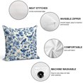 thumbnail image 3 of Blue Pioneer Flower And Bird Pillow Covers,Blue Pioneer Flower And Bird Throw Pillow Covers 18"×18" ,Living Room Sofa Couch Pillow Covers,Decorative Pillow Covers, 3 of 7