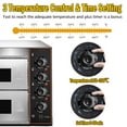 thumbnail image 3 of Commercial Pizza Oven 16 inch Pizza Double Deck 3000W 110V Electric Oven Multipurpose Toaster Bake Broiler 40L Stainless Steel for Restaurant Home Pizza Pretzels Baked Roast Yakitori, 3 of 11