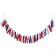 4th of July Rag Tassel Garland,Vintage Patriotic Fabric Rag Banner ...