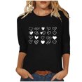thumbnail image 2 of BEFOKA Graphic Tshirts Women'S Shirts 3/4 Long Sleeve Valentine'S Day Crewneck Sweatshirt Love Heart Printed Tees & Blouses Womens Tops Trendy Pullover Sweatshirts Gifts Tee Tops, 2 of 5
