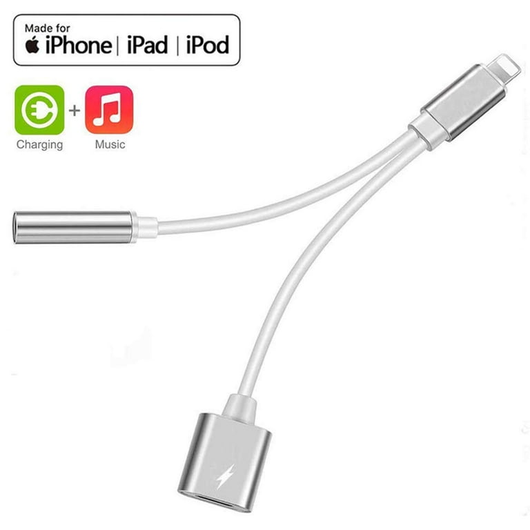 Headphones Adapter for iphone splitter audio and charge 3.5mm Jack Adapter Dongle Earphone Connector earphone Adapter Car Charger for iPhone7 7Plus