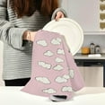 thumbnail image 6 of SKYSONIC Kitchen Dish & Tea Towel Pink Cloud Sky Reusable Cloths for Cooking and Drying Dishes for Home Kitchen Cleaning, 28x18in-6 PCS, 6 of 7