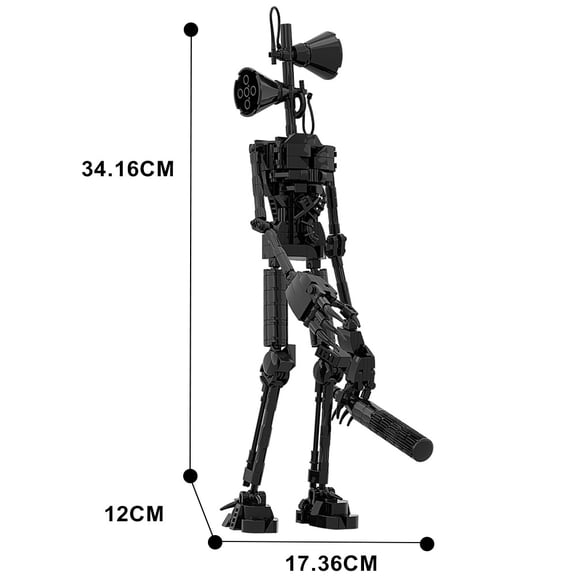 MOC 318PCS  Siren Head Building Blocks, American Horror Legend Monster Model, DIY Assembly Bricks Toy, Perfect Coll-Black-Blackection & Festival Gift