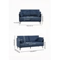 thumbnail image 4 of Modern Fabric 2.5 Seater Sofa for Living Room with USB Charge Port and Metal Legs, 4 of 7