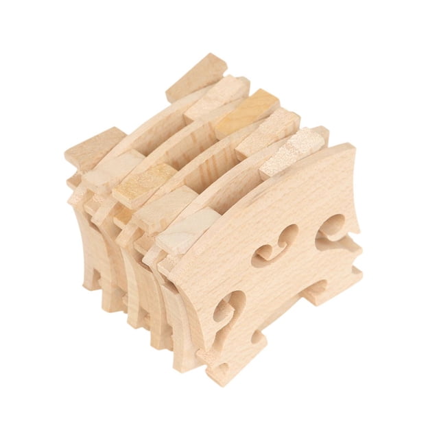 10 piezas de puente de violín de arce 4/4, pieza de puente de madera, accesorios livianos tallados a mano profesionales para entusiastas del violín