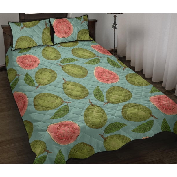 Guayabera Fondo Verde Juego de Cama Colcha