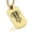 Gold, variant on Stainless Steel Geometric Polygon Elephant Animal Dog Tag Pendant Necklace
