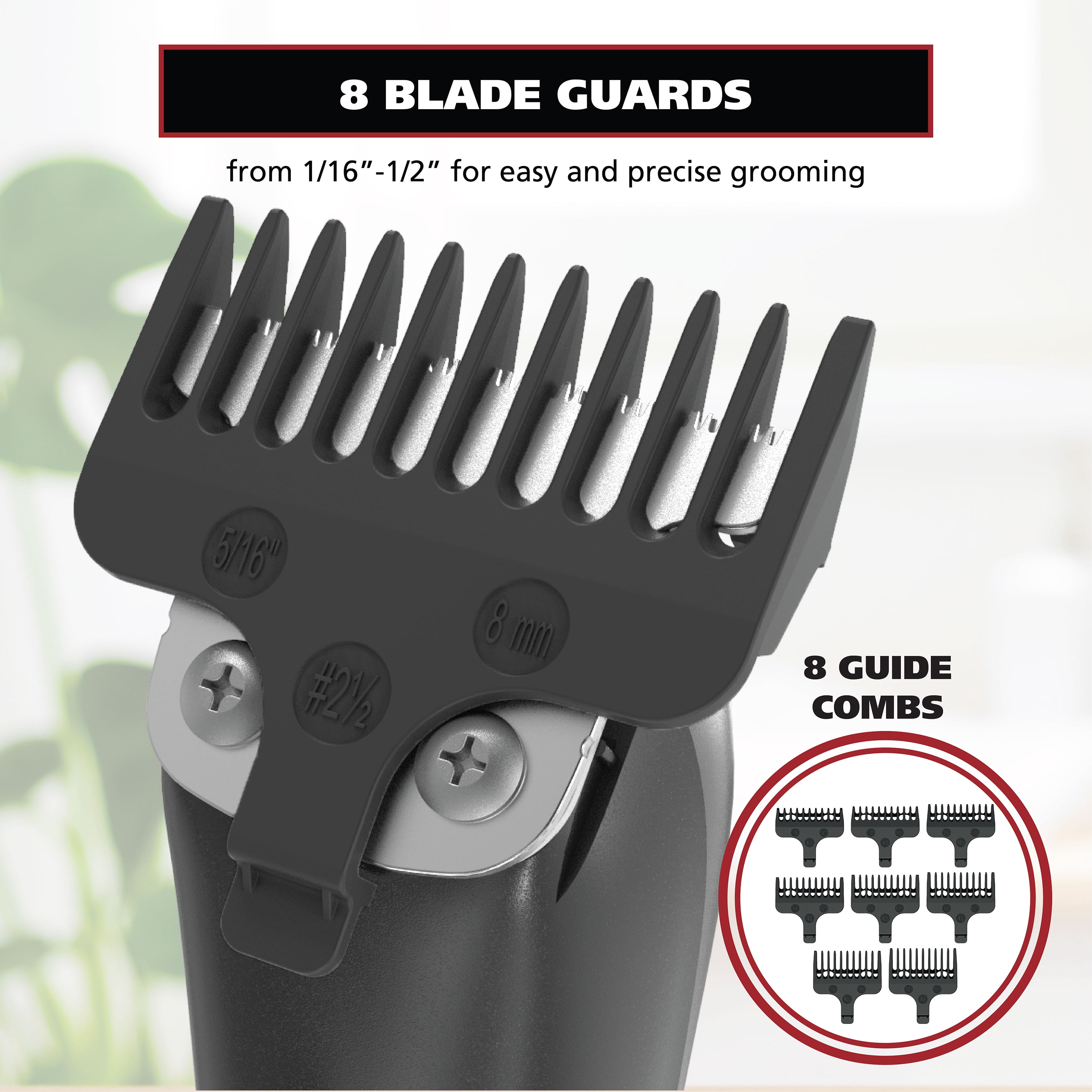 Wahl Edge Pro Corded Trimmer, Ultra-Close T-Blade, Bump-Free Men's Hair Cutting Kit,  9686-300
