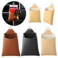 thumbnail image 2 of Mightlink Car Storage Bag with Hook Easy to Install Minimalistic Stable Anti-fall Interior Organizer Faux Leather Car Cell Phone Air Outlet Bag for Driver, 2 of 7