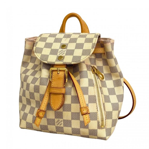 Pre-Owned Louis Vuitton Damier Azur Speron BB Backpack (N44026) White - Women's