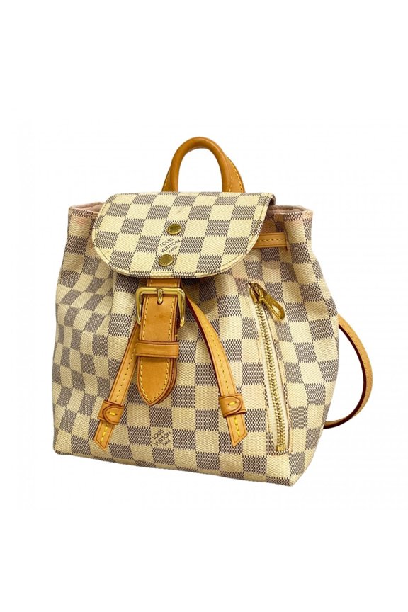 Pre-Owned Louis Vuitton Damier Azur Speron BB Backpack (N44026) White - Women's