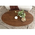 Kate and Laurel Nylah Oval Wooden Coffee Table, 48 x 26 x 18, Walnut ...