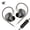Black - Improved Bass（with Mic）, variant on KZ Castor 2DD Dual Dynamic Driver In-Ear Monitors, Tunable HiFi Earphones with Deep Bass, Detachable Cable Wired IEM Headphones for Audiophiles