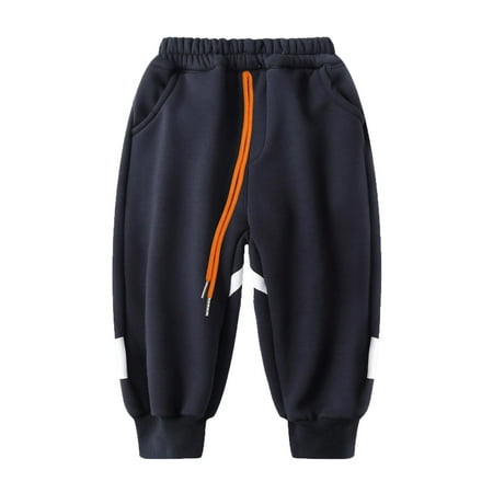 

Pants For Boy Autumn And Winter New Children s Sweatchildren s Girdle Loose Sports Casual Thicker Toddler Trousers (3 Years-4 Years)