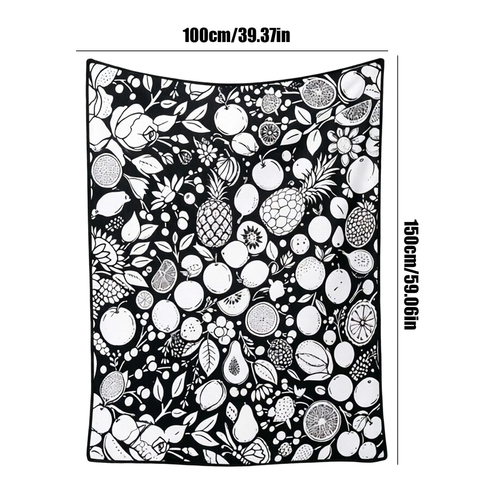 Washable DIY Coloring Blanket, Color Your Own Throw Blanket for Adults & Kids, Creative Art Blankets, Personalized Home Decor for Gifts & Holidays (Halloween)