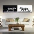 thumbnail image 4 of Empire Art Direct Leopard Glass Wall Art Printed on Frameless Free Floating Tempered Glass Panel - Grey/Black/White, 4 of 5
