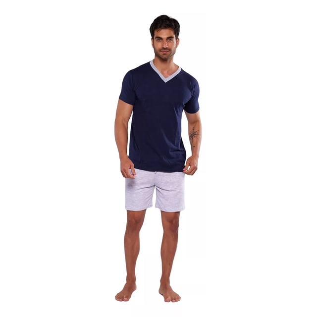 Pijama Para Hombre - Conjunto Playera Y Bermuda - Alfani