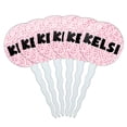 thumbnail image 1 of Kelsi Cupcake Picks Toppers - Set of 6 - Pink Speckles, 1 of 1