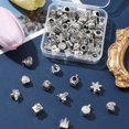 thumbnail image 7 of 60Pcs 12 Style Tibetan Style Alloy European Beads Large Hole Beads Mixed Shapes Silver 9~14.5x8.5~13.5x6.5~9mm Hole: 4~5.7mm 5pcs/style, 7 of 7