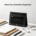 thumbnail image 5 of 3 Compartment Mesh Zipper Pencil Pouch, 10''x 7'' Transparent Lightweight Pen Storage Bag, 5 of 7