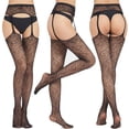 thumbnail image 4 of MesaSe Bas pour Femmes, Design Fessier Ouvert, Collants Transparents, Pantyhose, Bas Résille, 4 of 8