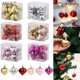 thumbnail image 2 of 12 Uds. De esferas navideñas en forma de corazón rojo, adornos de bolas de Navidad, accesorios de decoración navideña, suministros para bodas y vacaciones de Navidad, 2 of 4