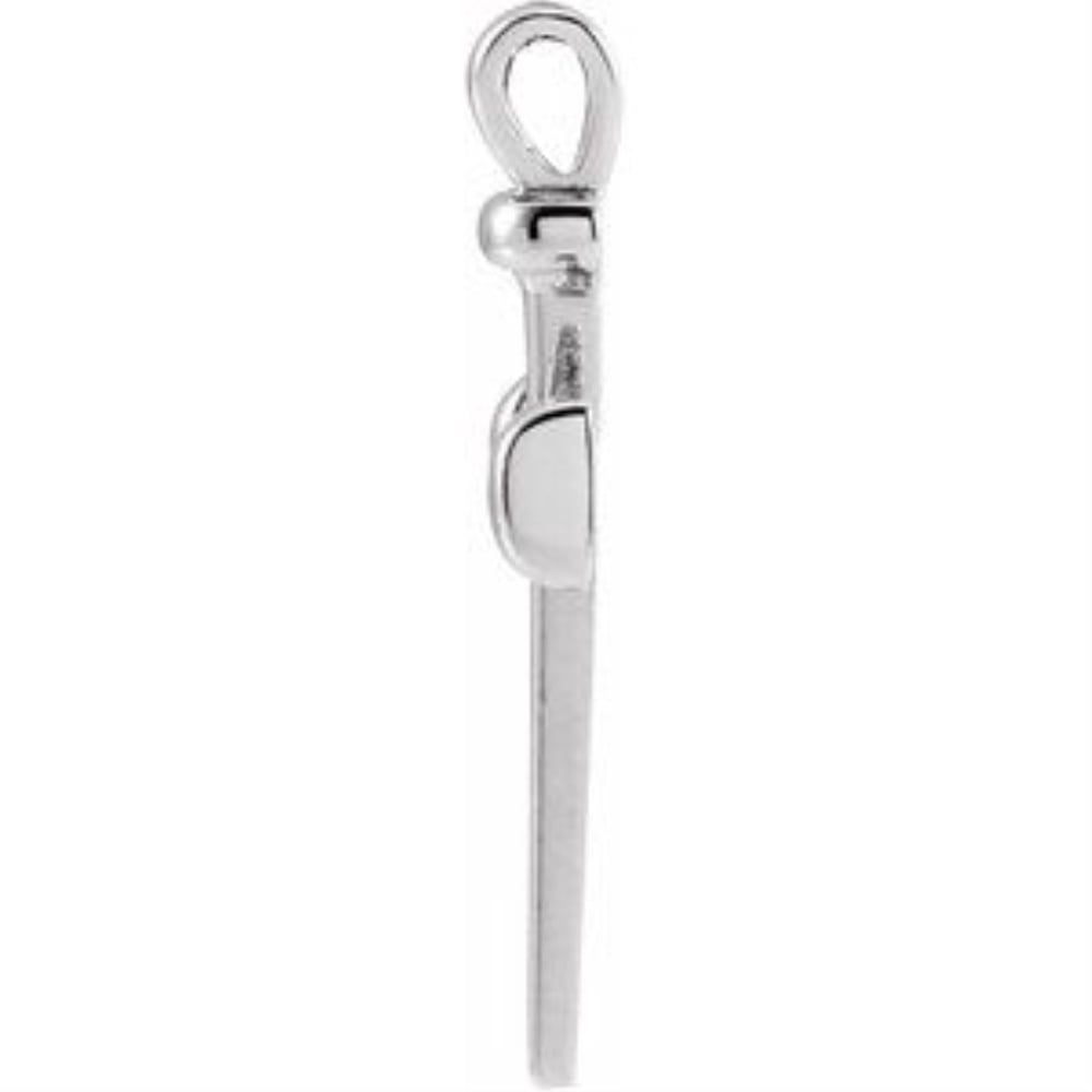 Auriga Fine Jewelry Mother's Day Gift 14k White Gold 28x14.71 mm Nail Cross Pendant for Women