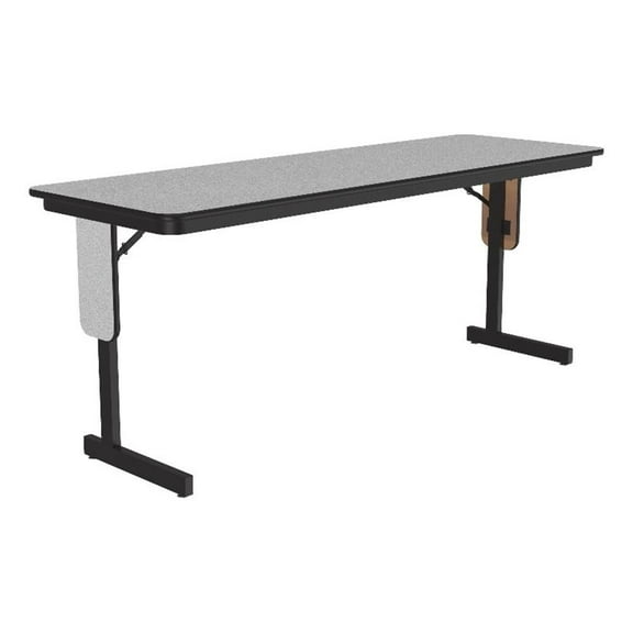 Correll SP 24x60 Contemporary Metal/Wood Folding Seminar Table in Gray Granite