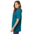 thumbnail image 3 of Woman Within Plus Size Ribbed Short Sleeve Turtleneck, 3 of 6