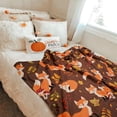 thumbnail image 2 of Cute Fox Blanket, Flannel Blanket Soft and Cozy, Fox Gifts for Adult Kids Teens, Forest Fox Mushroom Throw Blanket for Nap Bed Sofa Chair Home Decor 50x60inch, 2 of 6
