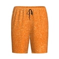 thumbnail image 4 of Wukai Orange Glitter2 Men’s Short Pajama Pants With Pockets Soft Sleep Pj Shorts for Men-Large, 4 of 6