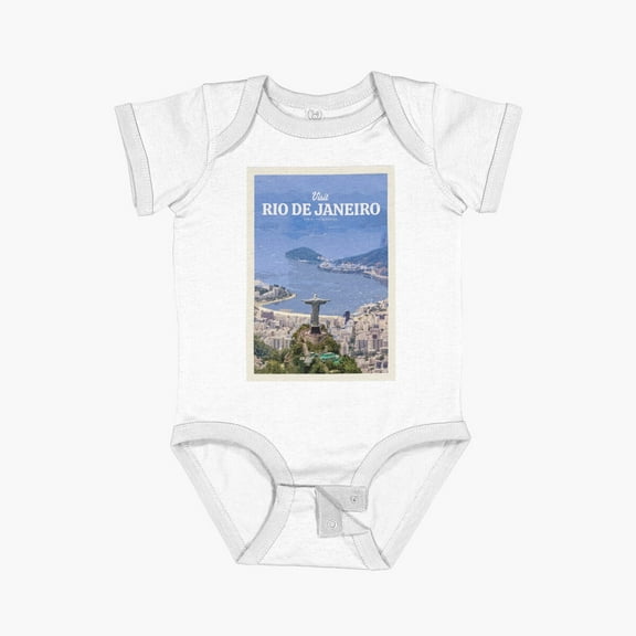 Visit Rio De Janeiro Short Sleeve Baby One-Piece - 2415