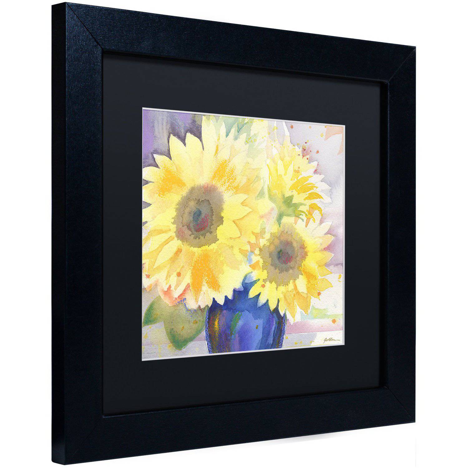 Trademark Fine Art "White Iris" Canvas Art by Sheila Golden Black Matte, Black Frame