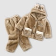 thumbnail image 2 of Gubotare Toddler Boys Warm Pajamas Toddler Boys Warm Pajamas Size 6T 7T (Khaki,6-7 Years), 2 of 4