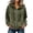 Army Green, variant on Black Hoodie Hzzrkos Women's Solid Color Casual Corduroy Zipper Long Beard Hooded Jacket Top Black,Light Blue,White,Hot Pink,Dark Gray,Khaki,Army Green S,M,L,XL,XXL,XXXL