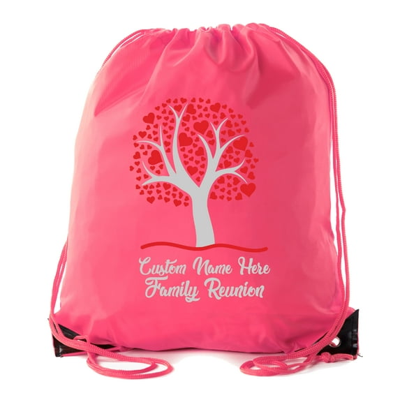 Family Tree with Hearts with Custom Name- Family Reunion Party Favor Bags