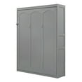 thumbnail image 6 of Queen Size Murphy Bed Wall Bed with Shelves, Gray, 6 of 9