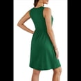 thumbnail image 4 of Vestidos de Verano para Mujer 2025, Informales, Sin Mangas, para Vacaciones en la Playa, Fluidos, Midi, con Bolsillos. Verde XL, 4 of 6