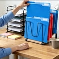 thumbnail image 5 of WUYVCG Under $5 Inclined File Storage Rack Segmented Vertical Slot File Storage Rack Metal File Classification Rack with Suitable for And Desktop File Storage Units, 5 of 7