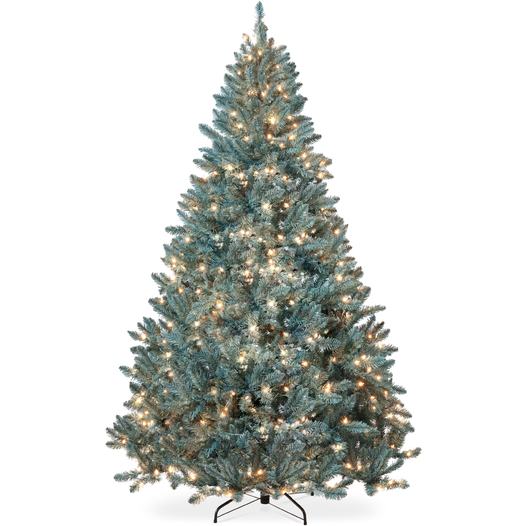 Best Choice Products 7.5ft PreLit Blue Spruce Christmas Tree w