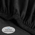 thumbnail image 6 of Unique Bargains Soft 190GSM Queen 16 Inch Deep Pocket Fitted Sheets Black Full, 6 of 8