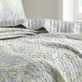 thumbnail image 4 of ESCA 3-Piece Gray Yellow Damask Deianira Quilt Set - Queen, 4 of 5