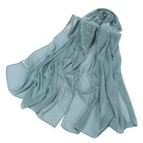 Hontri Scarf in Sale, Women's Fashion Chiffon Long Scarf Muslim Hijab Arabic Scarf Shawl Headdress Beanie Headwrap Sleep Hat