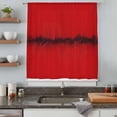 thumbnail image 4 of Red Black Ombre Sheer Curtains 54 Inches Long, Modern Abstract Art Light Filering Curtains, Breathable Simi Curtain Privacy Drapes for Kitchen Bathroom Nursery Lightweight Small Window Treatment, 4 of 9